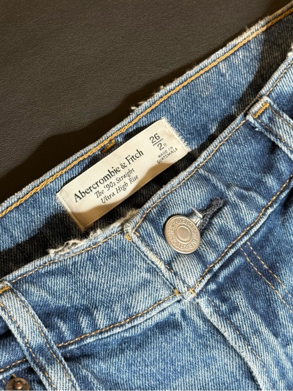 Abercrombie & Fitch Light Blue Wide Leg Jeans - Picture 2 of 5